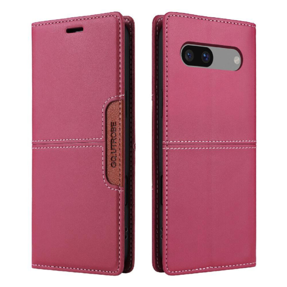 (Red) Flip Case For Google Pixel 7A Wallet Rfid Blocking Flip Cover Shockproof Red 764544204637