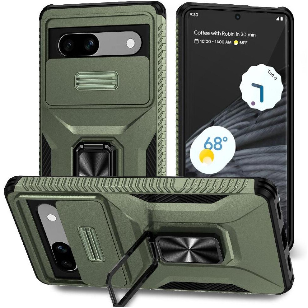 (Bottle ) Case For Google Pixel 7A Lens Protection Ring Hodler Car Magnet Shockproof Green 764544205795