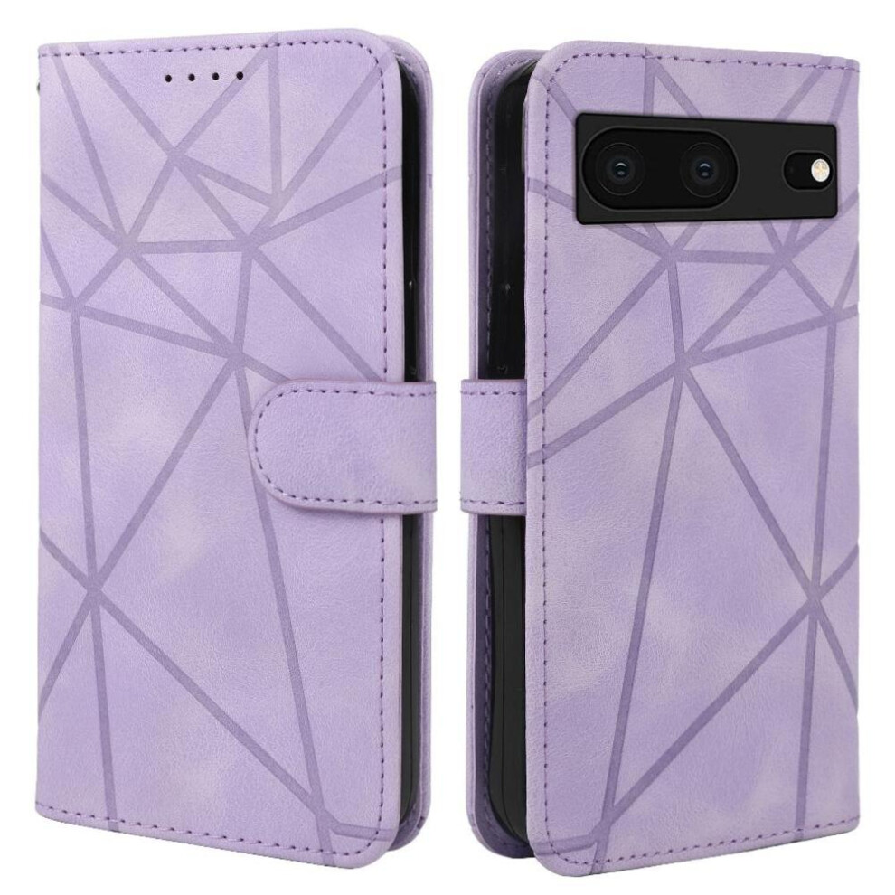 (Purple) Flip Case For Google Pixel 7A Card Slot Flip Unisex Stand Purple 764544206044