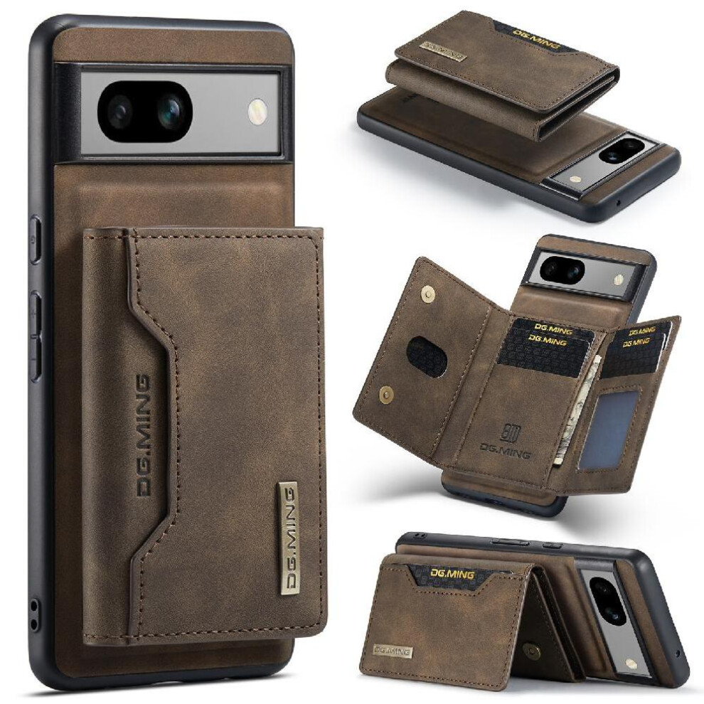 (Khaki ) Wallet Case For Google Pixel 7A Card Slots Flip Kickstand Pu Leather Magnetic Protective 764544206464
