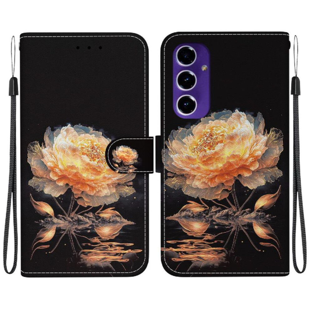 (C2) Case For Samsung Galaxy A16 Wallet Butterfly Flower Painted Pu Leather Card Slots Magnetic Closure 764544207188