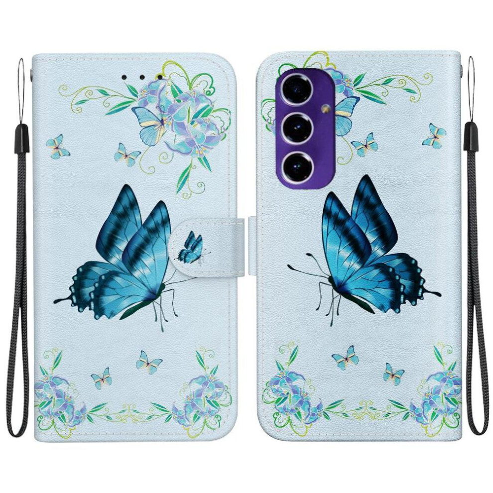 (C11 ) Case For Samsung Galaxy A16 Wallet Butterfly Flower Painted Pu Leather Card Slots Magnetic Closure 764544207270