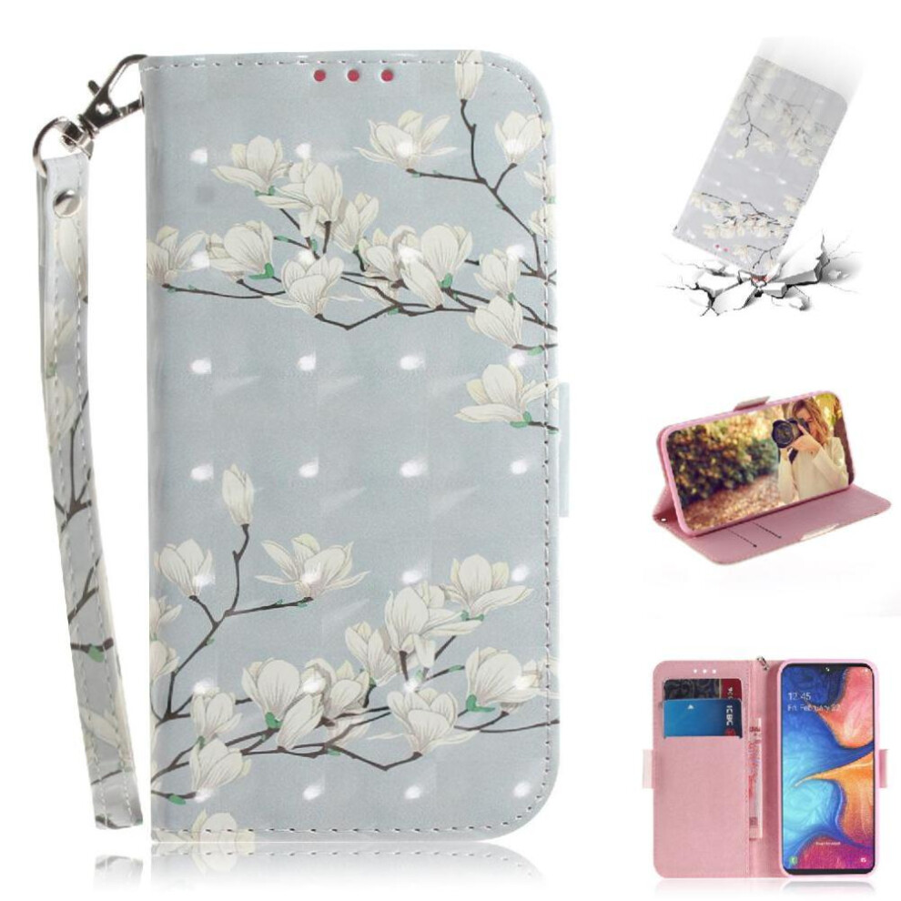 (C8 ) 3D Painted Protective Case For Samsung Galaxy A16 Pu Leather Magnetic Closure Card Slots Wallet Lanyard 764544207447