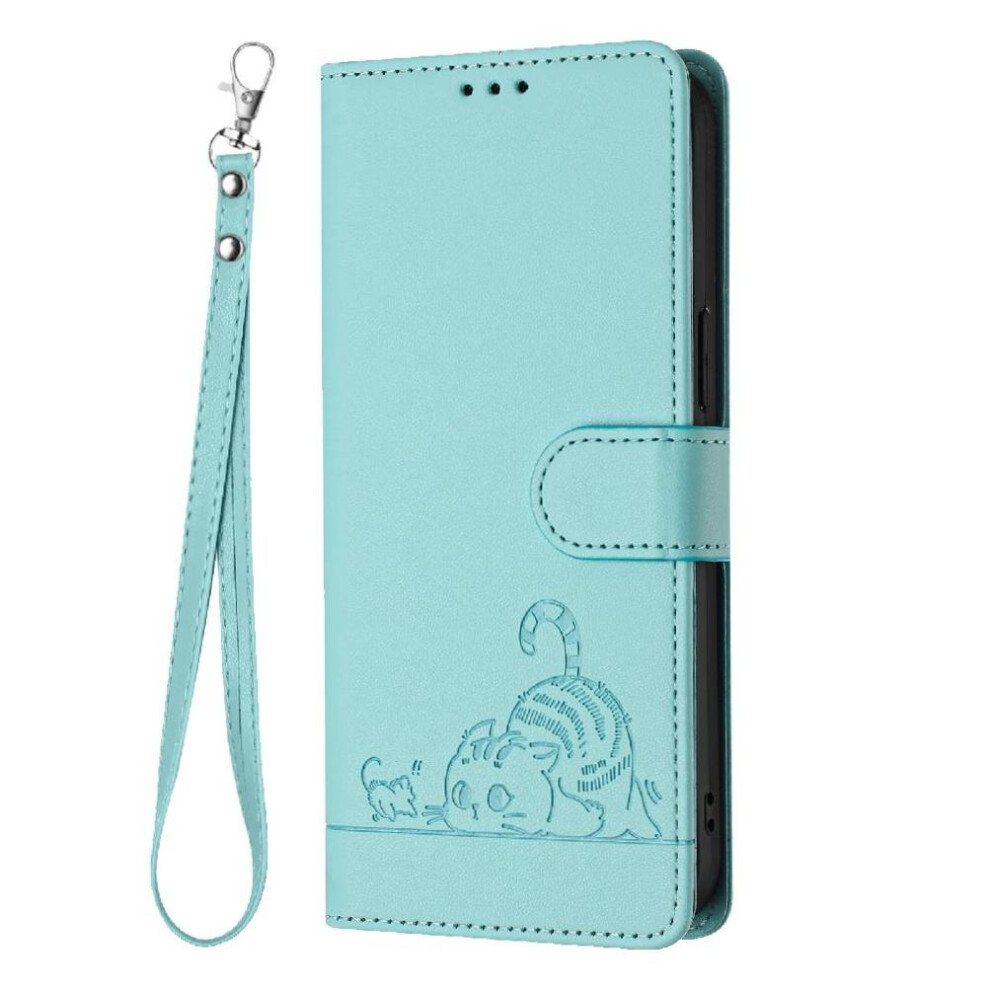 (Green) Case For Google Pixel 7A Card Slot Holder Kickstand Cat Rfid Wallet Flip Cover Green 764544207560