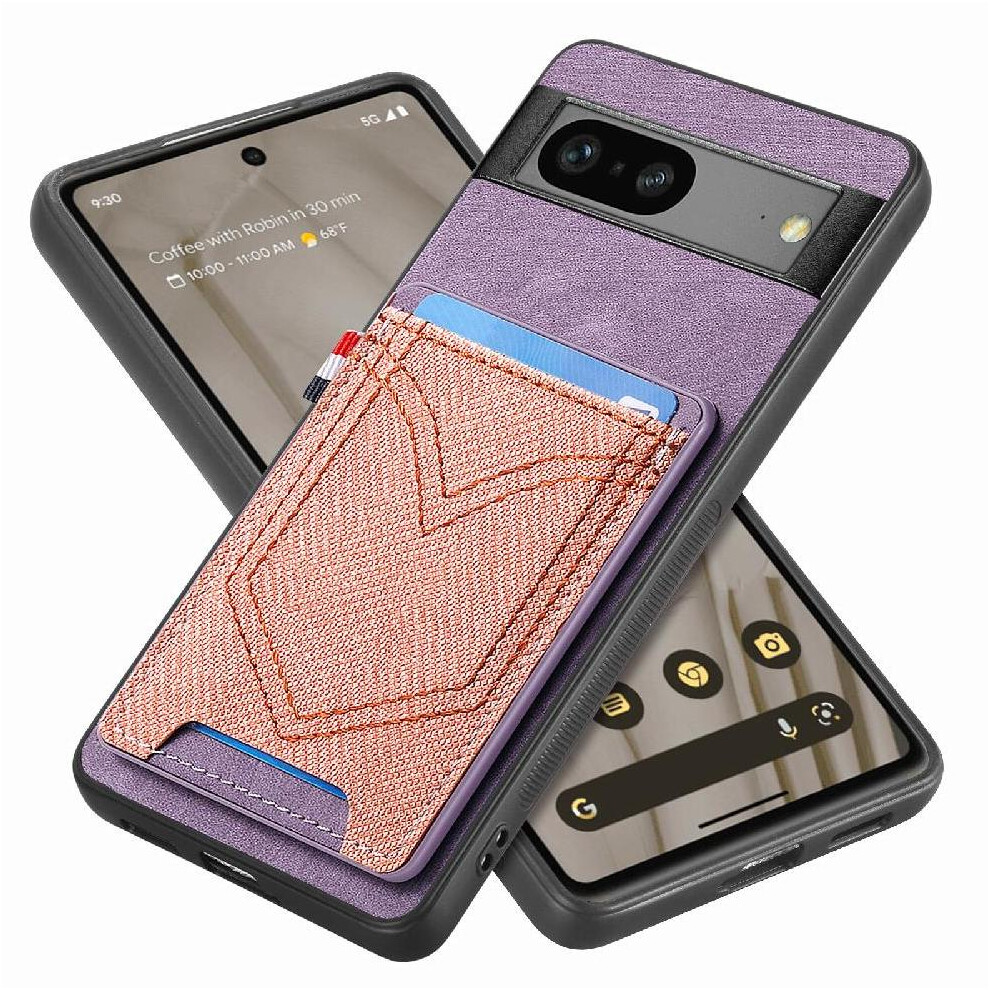 (Purple) Case For Google Pixel 7A Crad Slot Magnetic Car Mount Jeans Pocket Design Purple 764544207997