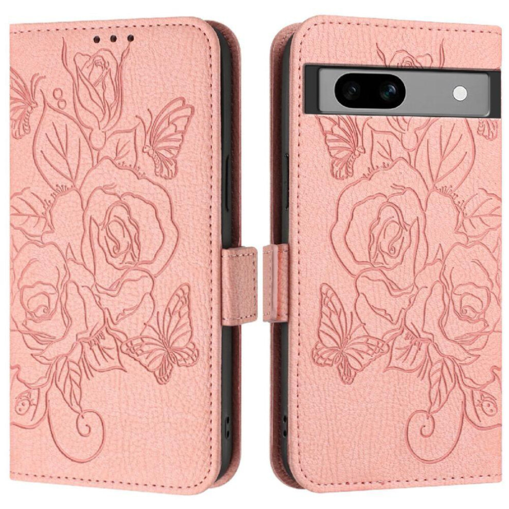 (Pink) Case For Google Pixel 7A Pu Leather Magnetic Wallet With Credit Card Slot Pink 764544208185