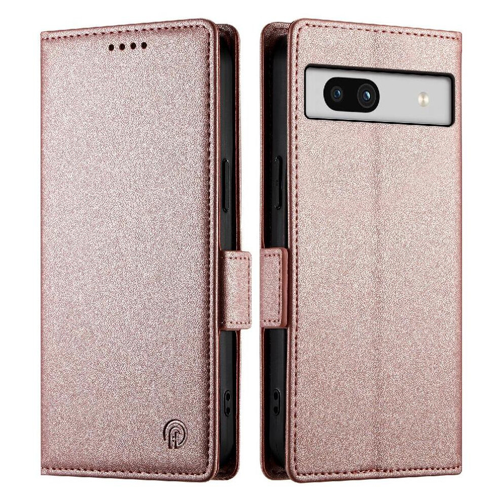(Pink) Flip Case For Google Pixel 7A Daily Use Business Flip Wallet Card Slots Pink 764544208680