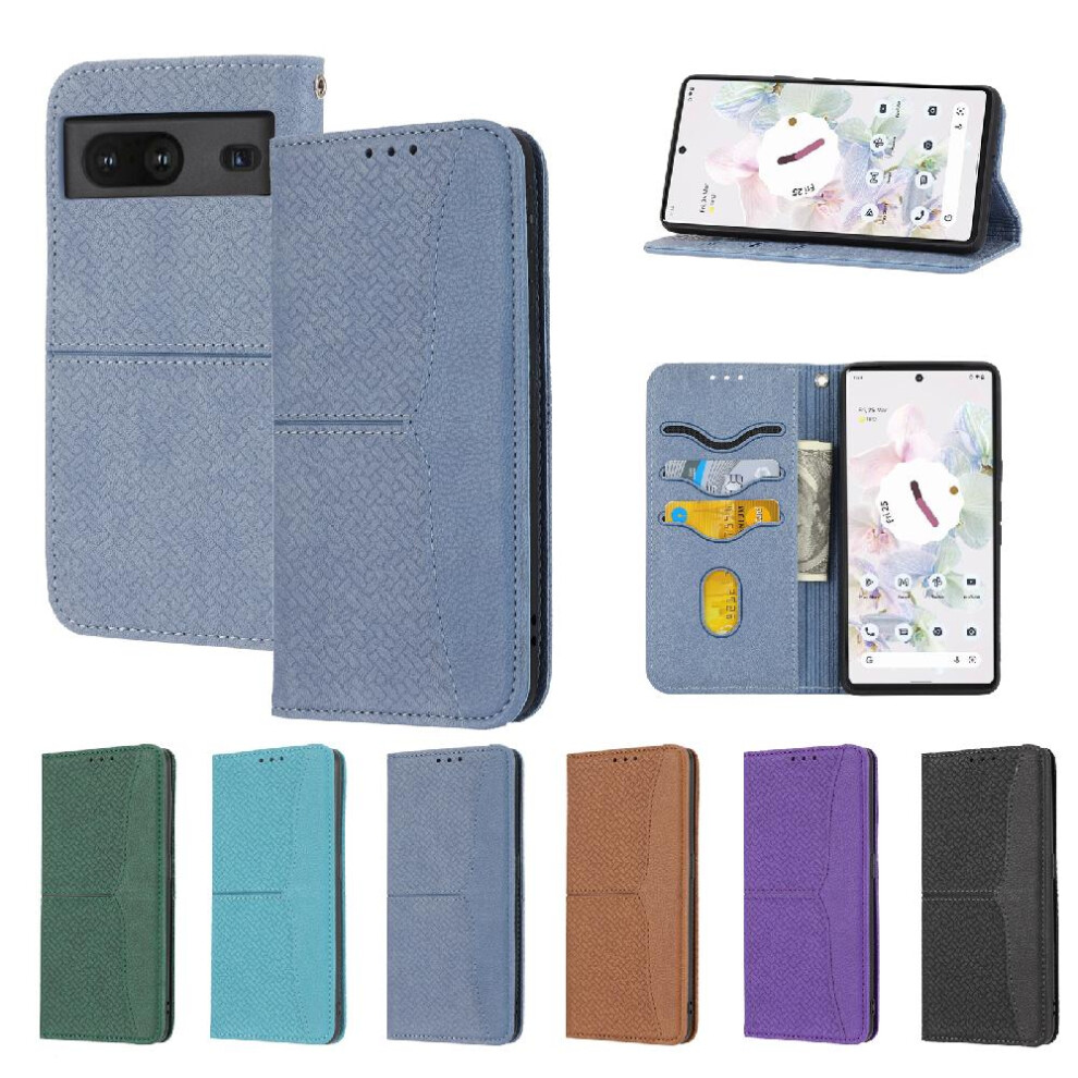 Photos - Case for Google Pixel 8a Credit Card Holder Flip Folio Book Hand Wallet Pu Leather Cover(Gray )