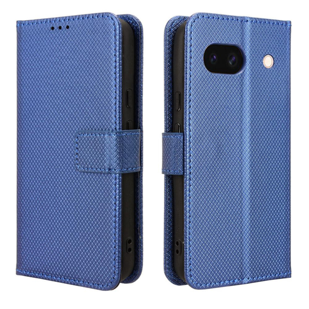 (Blue) Case For Google Pixel 8A Kickstand Cover Card Holder Magnetic Wallet Blue 764544210850