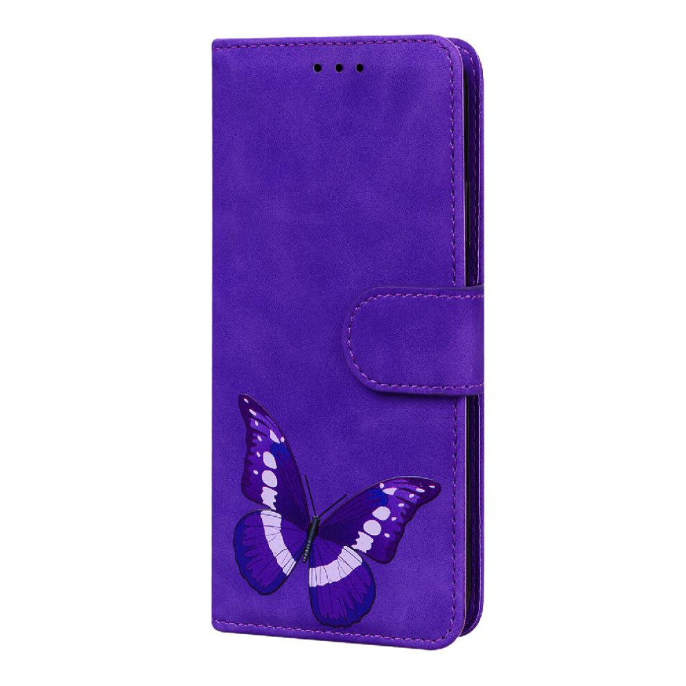 (Purple) Case For Google Pixel 8A Wallet Butterfly Color Printed Flip Folio Cover Card Slots Purple 764544211673