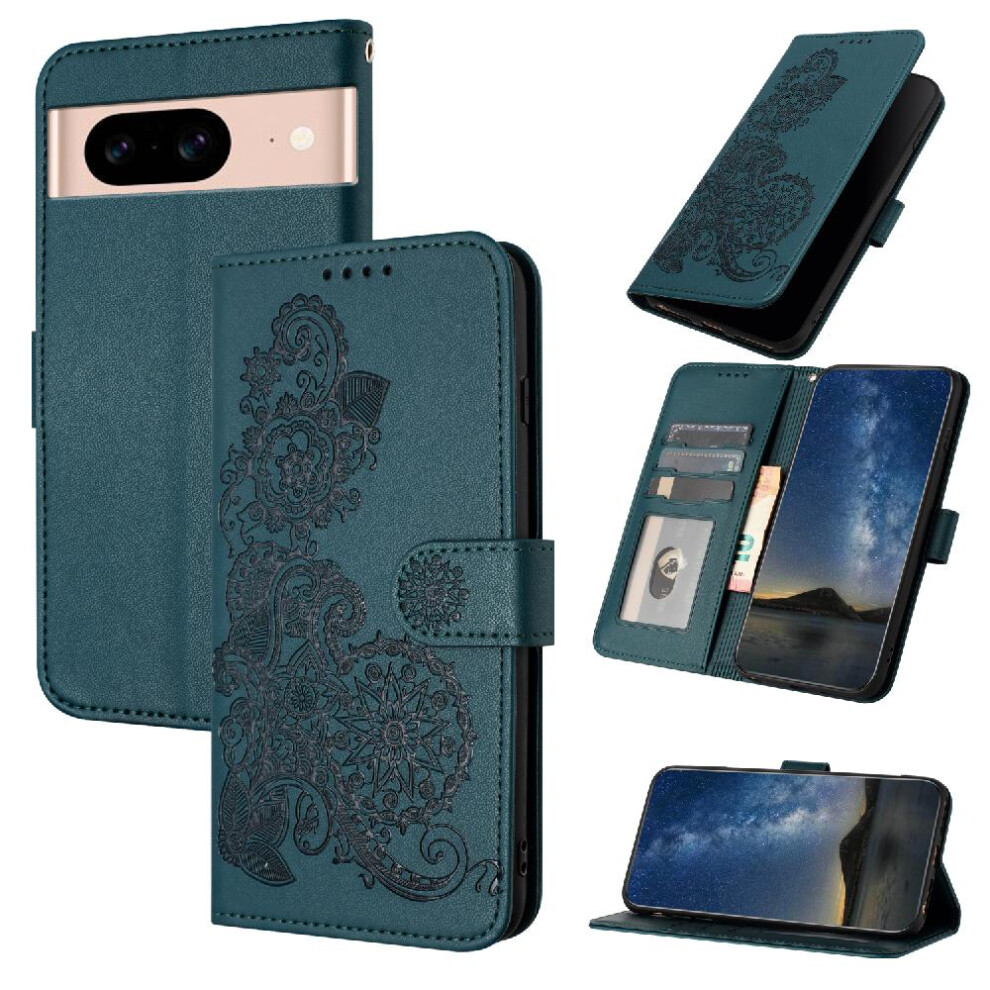 (Green) Case For Google Pixel 8A Kickstand Protective With Card Slot Stand Flip Folio Book Pu Leather Magnetic Closure Green 764544212823