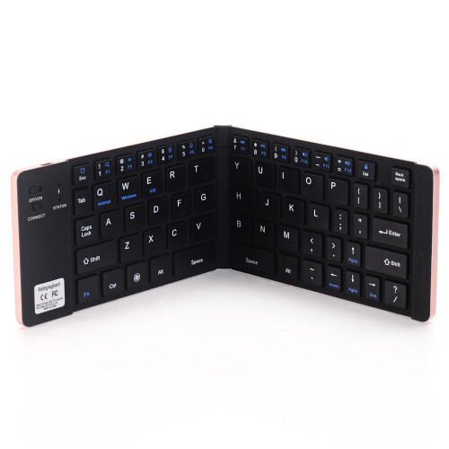 Mini Portable Wireless Keyboard 66 Keys Folding with Stand for Phone/Tablet/Laptop 1