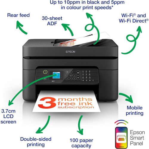 Epson Epson WorkForce WF-2930DWF A4 Multifunction Wireless Inkjet printer 1