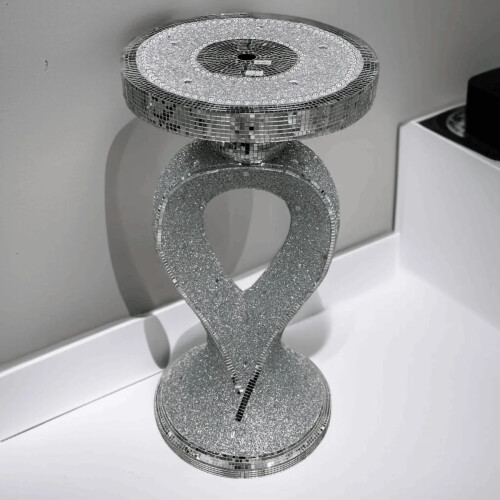 Silver Pears Mirrored Side Table 1