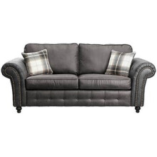 (3 Seater, Black) Swiss Suede Leather 3 Seater and 2 Seater Sofa
