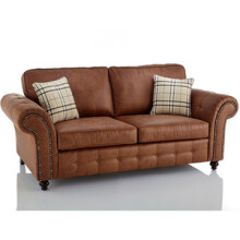 (3 Seater, Brown) Swiss Suede Leather 3 Seater and 2 Seater Sofa
