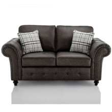 (2 Seater, Black) Swiss Suede Leather 3 Seater and 2 Seater Sofa