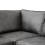 Snugg Furniture (Black) Swiss Suede Leather Corner Sofa 3