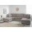 Furniture 786 (Full Back) Alaska U-Shaped Sofa Reversible Footstool Truffle 1