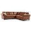 Snugg Furniture (Brown) Swiss Suede Leather Corner Sofa 1