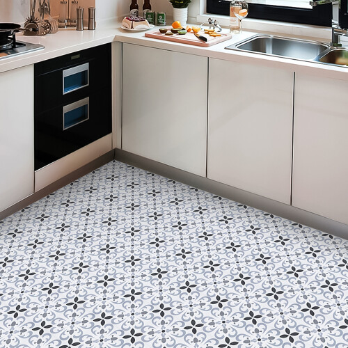 Living And Home 10Pcs Floral Pattern Self Adhesive PVC Flooring 20*20cm