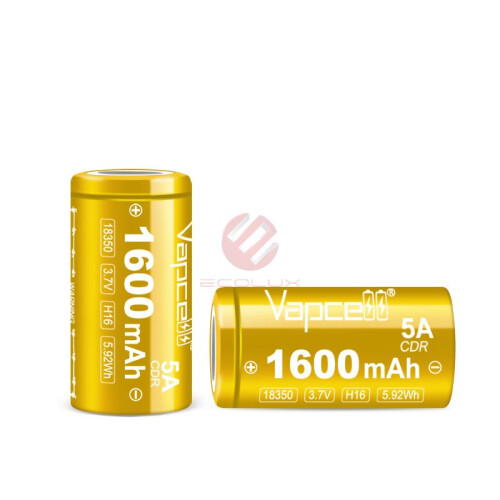 2x Vapcell H16 18350 1600mAh 3.7V Battery