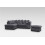 Furniture 786 (Left Hand Facing Corner Grey) Chicago Jumbo Cord Corner Sofa With Footstool 1