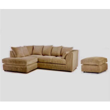 (Left Hand Facing Corner Coffee) Chicago Jumbo Cord Corner Sofa With Footstool