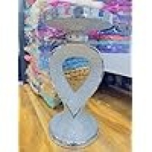 Silver Mirrored Side Table
