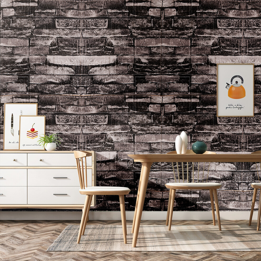 15PCS Self-Adhesive 3D Wall Panels Wallpaper with Brick Effect