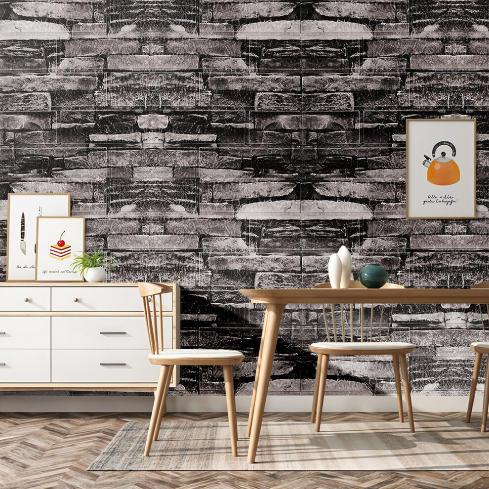 15PCS Self-Adhesive 3D Wall Panels Wallpaper with Brick Effect