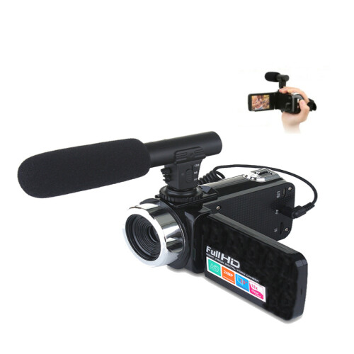 Vlog Camcorder Digital Video YouTube Vlogging Camera Recorder Microphone Lens 2
