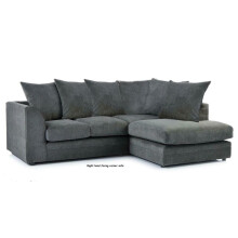 (Right Hand Corner, Grey) Chelsea Corner Sofa -Grey-Beige