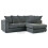 Snugg Furniture (Right Hand Corner, Grey) Chelsea Corner Sofa -Grey-Beige 1
