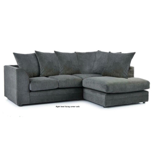 Snugg Furniture (Right Hand Corner, Grey) Chelsea Corner Sofa -Grey-Beige