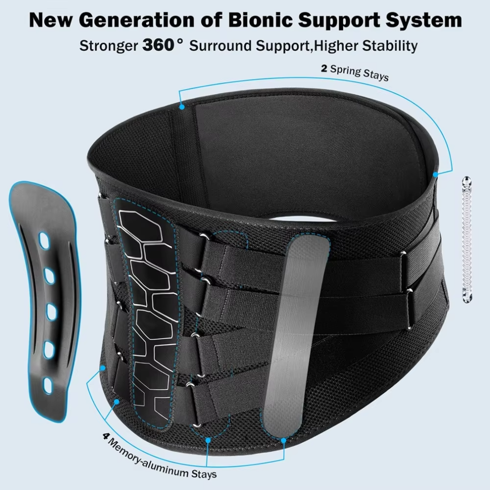 Black,Not,Specified Back Brace For Lower Back Pain, Sciatica, Herniated Disc