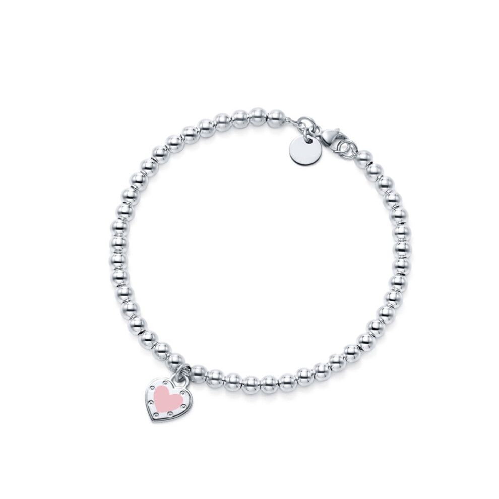 (Enamel powder, 20cm) Return to Tiffany Tiffany Blue Heart Tag Bead Bracelet