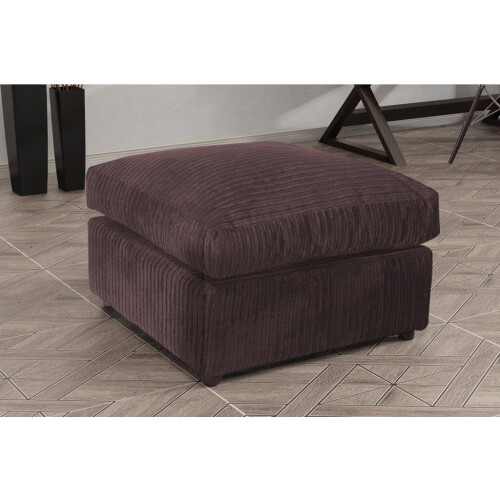 Snugg Furniture (Chocolate) Milo Jumbo Cord Footstool/ Pouffe