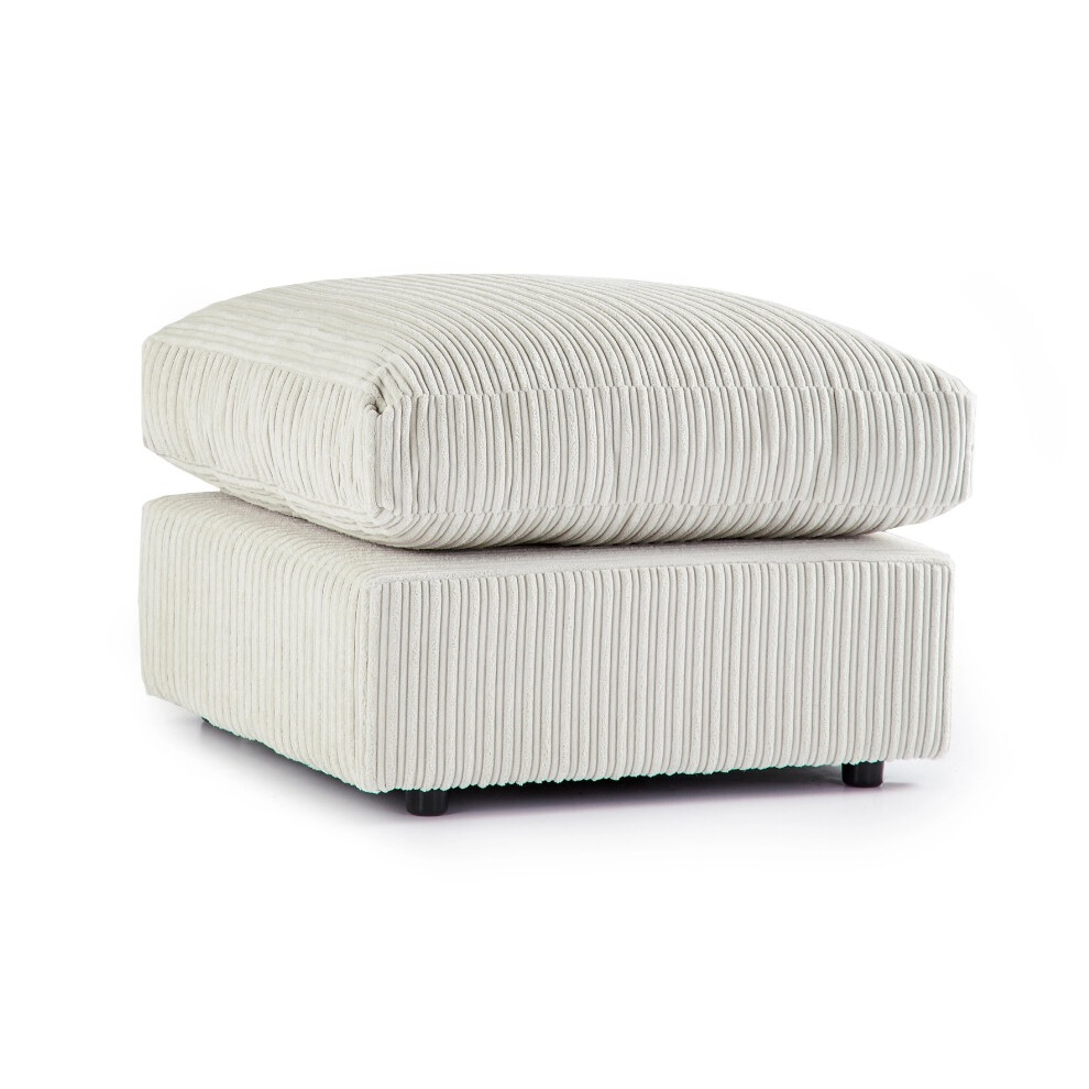 (Mink) Milo Jumbo Cord Footstool/ Pouffe-image-OPC-PGV7PSV-NEW