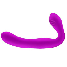 (paars) Dubbele vibrator strapless strapon dildo vibrator voor vrouwen siliconen volwassen seksspeeltjes