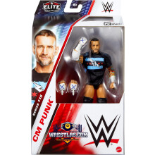 CM Punk WWE Elite Series 115 Action Figure - Deluxe Articulation, Life-Like Detail & Authentic Ring Attire