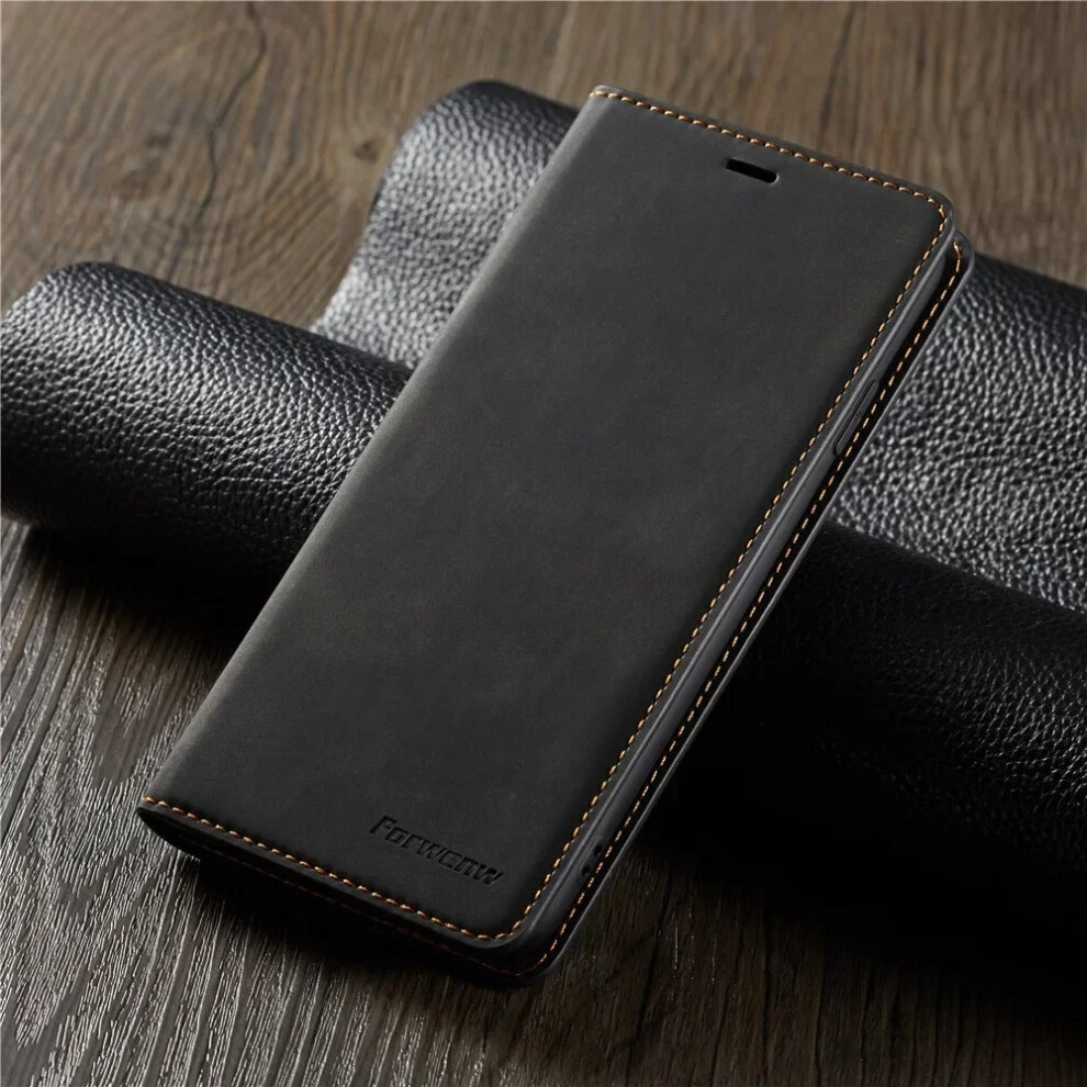Photos - Case  Thin Suede Leather Wallet  for iPhone 11 12 13 14 15 16 Pro Max Mini(Black, iPhone 12Mini 13Mini)