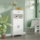 Homcom HOMCOM Kitchen Cupboard Storage Cabinet with Drawer, Countertop, White 1