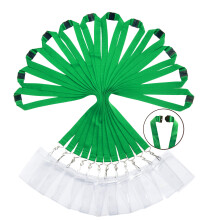 12 pakke Breakaway Lanyards med ID Badge Holder & Breakaway Clasp Halsrem til Skoler Cruise Office B?rn Gr?n