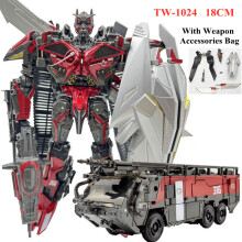 (TW-1024 avec arme) 18CM nouvelle Transformation 5 jouets de film garçon Anime figurine Robot voiture