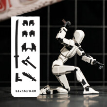 (Blanc) T13 Action Figure Set outil 3D imprimé multi-articulé mobile Robot poupée Anti-stress assemblage