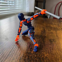 (Bleu foncé) figurines jouets Robot mobile factice multi-articulé 13 modèle de figurine d'action de