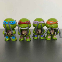 (7 cm-Q TMNT) 4 pièces/ensemble Q TMNT figurine poupée tortues Ninja jouet