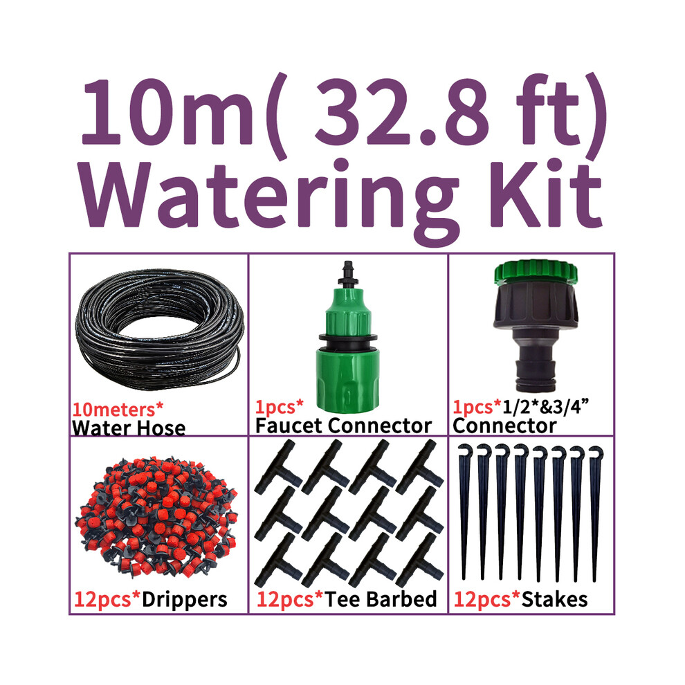 (10M KIT-B) bricolage système d'irrigation goutte à goutte arrosage automatique tuyau d'arrosage Micro