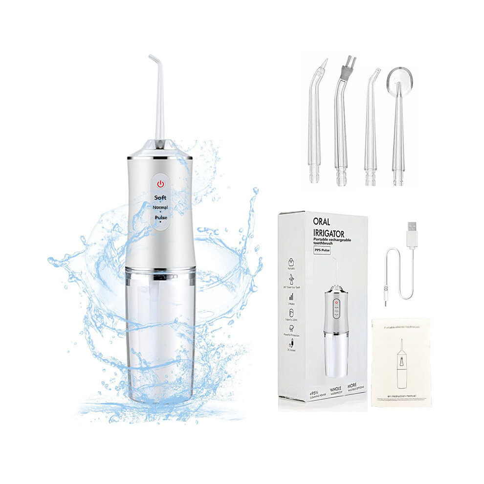 (Meilleures ventes-blanc) Machine de bain de bouche d'irrigation de fil dentaire de voyage d'irrigateur